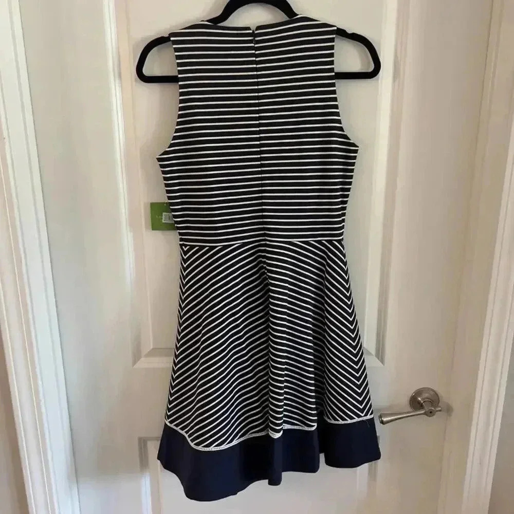 NWT Kate Spade Broome Street Stripe Ponte Dress – Size 4 - Picture 7 of 7
